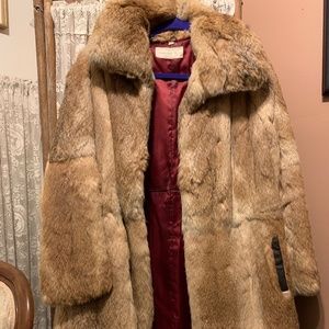 Vintage rabbit fur coat